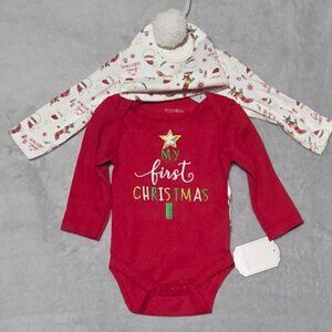 3 Piece First Christmas Onsie Set 3-6 month